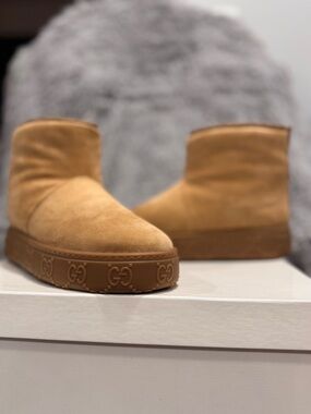 Gucci Interlocking GG wool ankle boots NEW